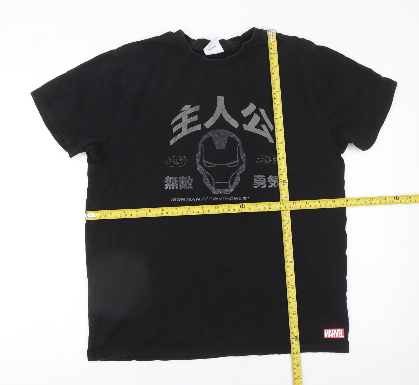 Marvel Iron Man Black Cotton Graphic Men's T-Shirt Medium