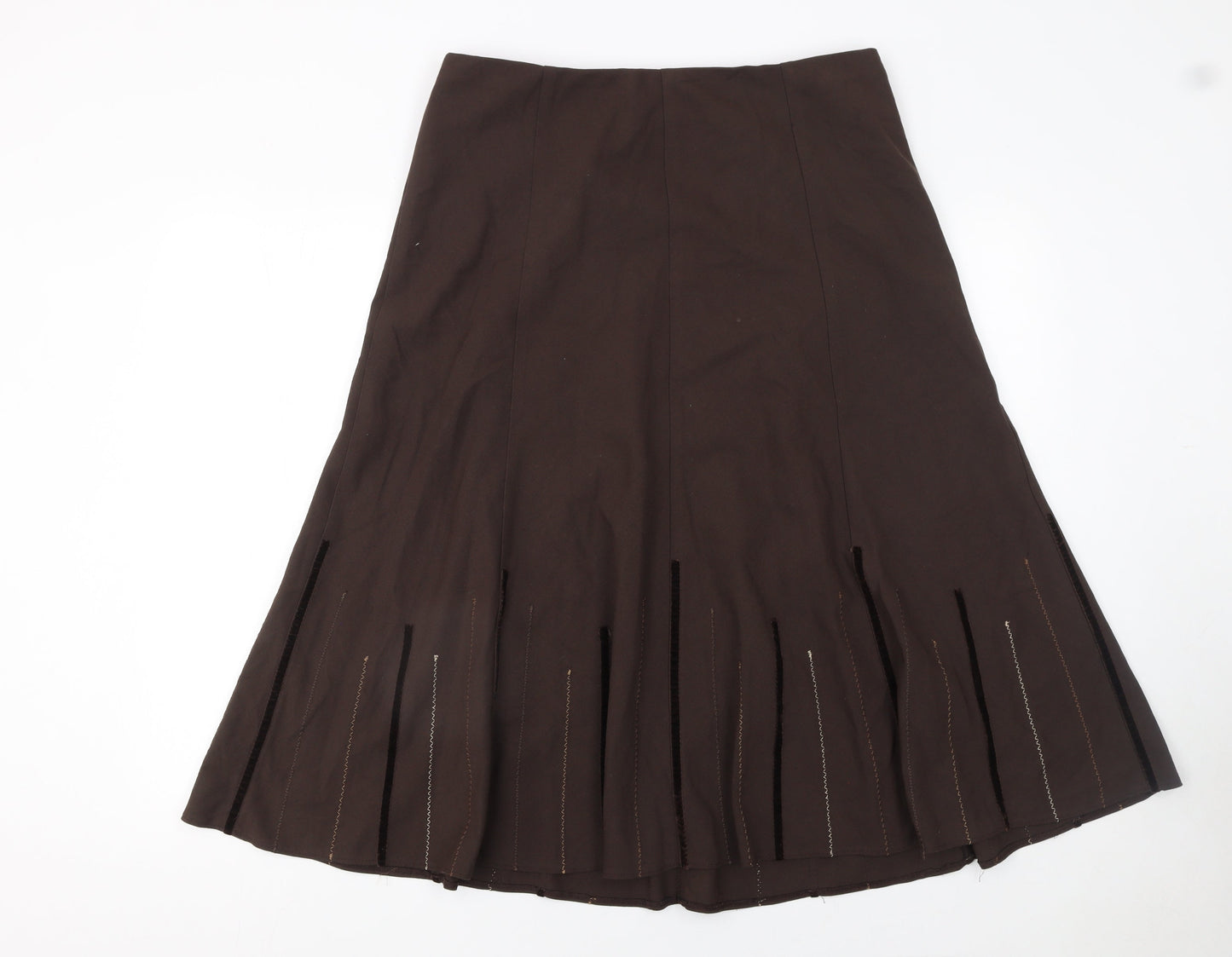 Marks and Spencer Women’s Brown A-Line Midi Skirt Size 16