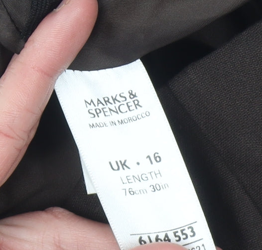 Marks and Spencer Women’s Brown A-Line Midi Skirt Size 16