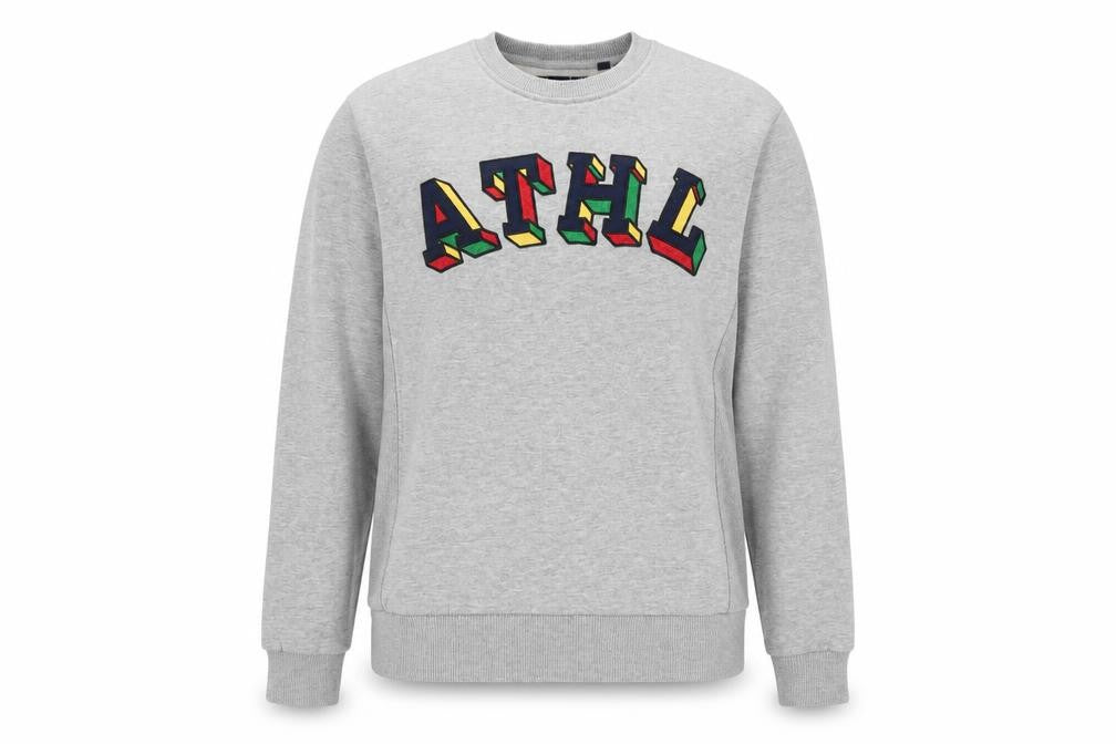 Superdry Women Grey ATHL Sweatshirt UK 6 Cotton Blend Crew Neck