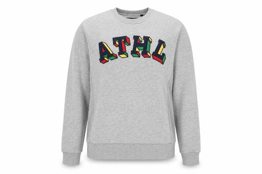 Superdry Women Grey ATHL Sweatshirt UK 6 Cotton Blend Crew Neck