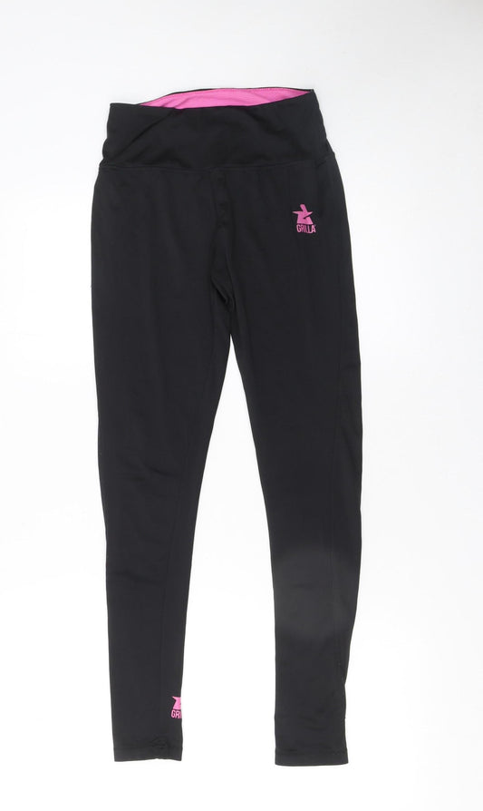 Grilla Women's Black Small Leggings Breathable Stretch Activewear