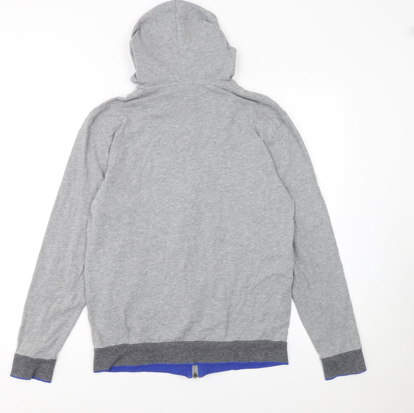 Hugo Boss Men's Grey Full Zip Hoodie Size S Lightweight Cotton
