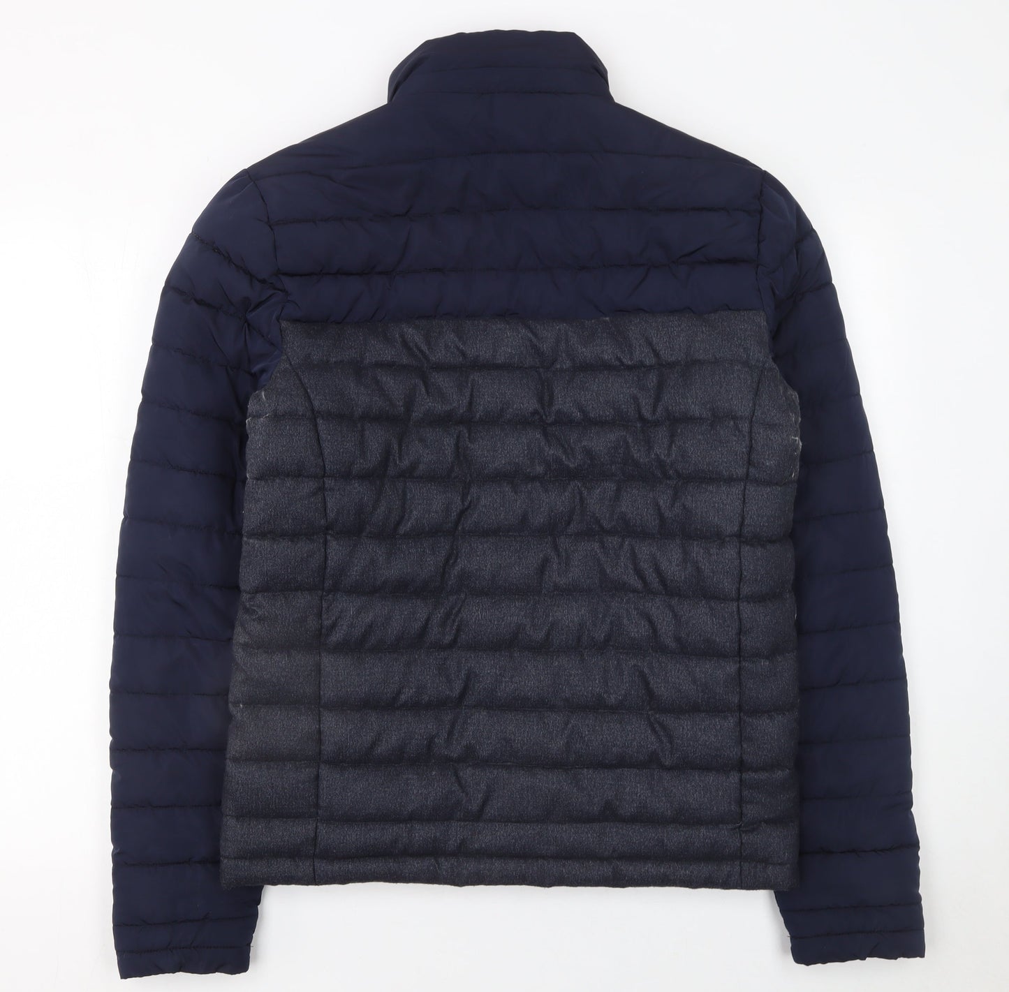 Diesel Men's Blue Puffer Jacket S Regular Fit Full Zip Winter Coat