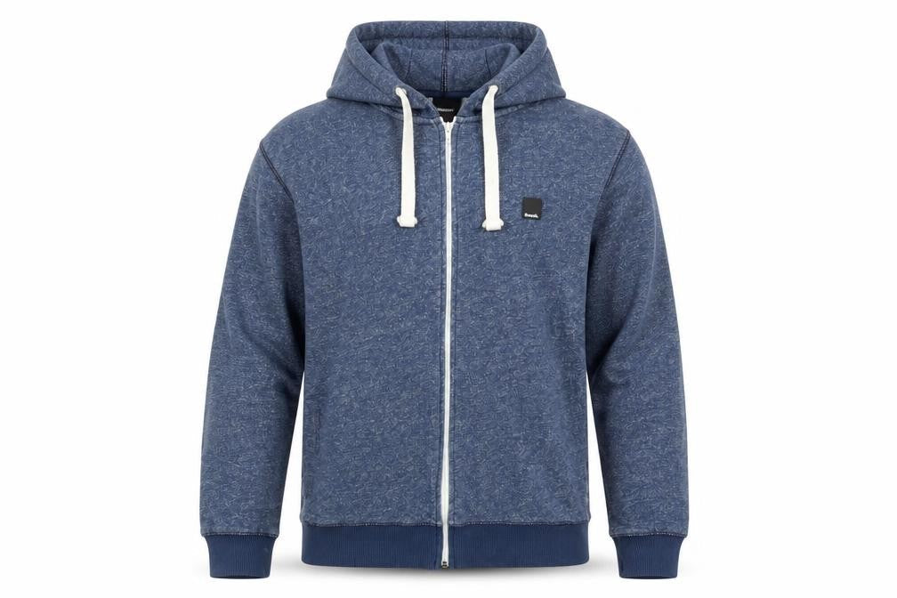 Bench Men's Blue Full Zip Hoodie Size M Cotton Blend
