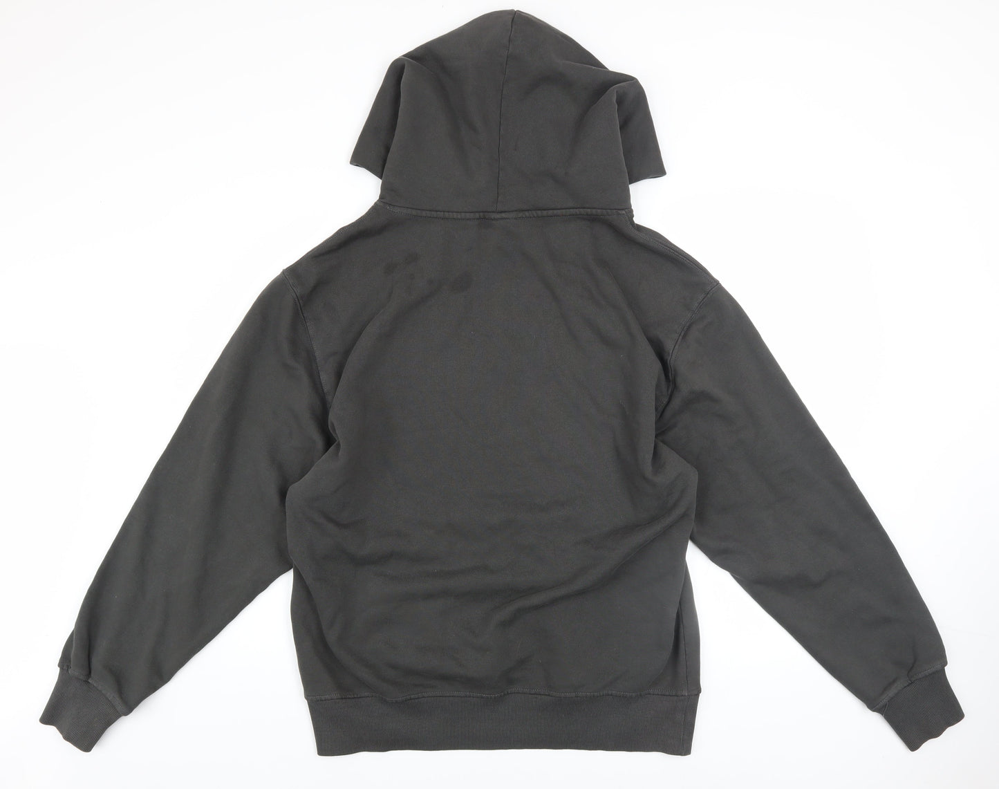 PlugTalk Men's Black Pullover Hoodie Medium Graphic Fleece Sweatshirt