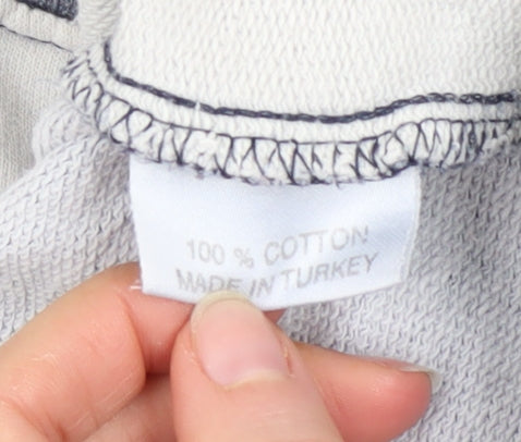 FX Men's Blue & White Striped Cotton Pullover Sweatshirt L