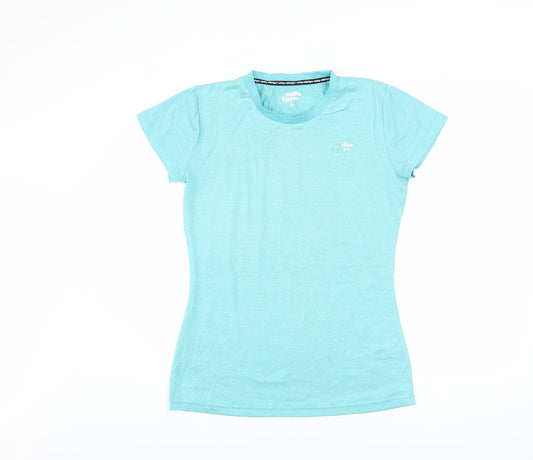 Millie & Gym Women Blue Short Sleeve Running T-Shirt Size M