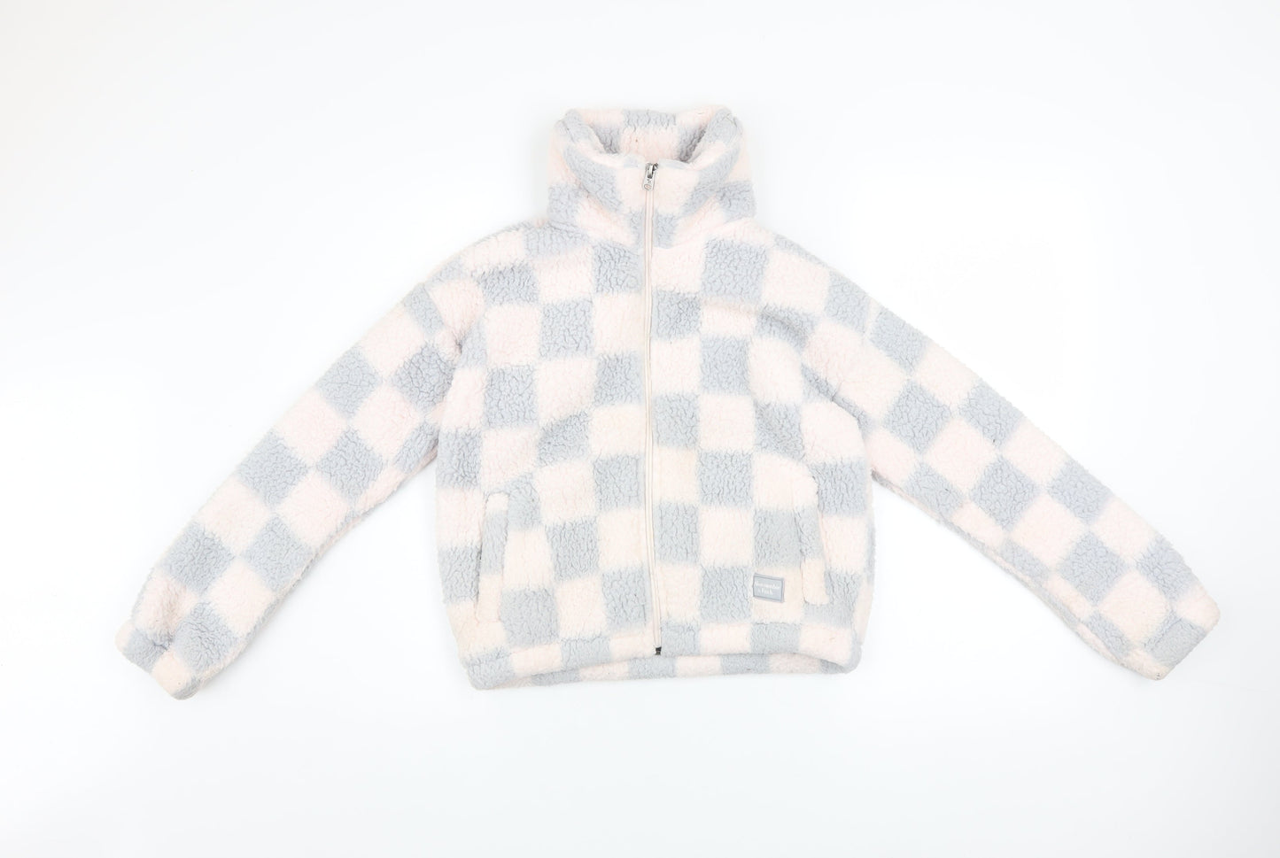 Abercrombie Kids Girls Multicoloured Check Fleece Zip Jacket 11-12 Years