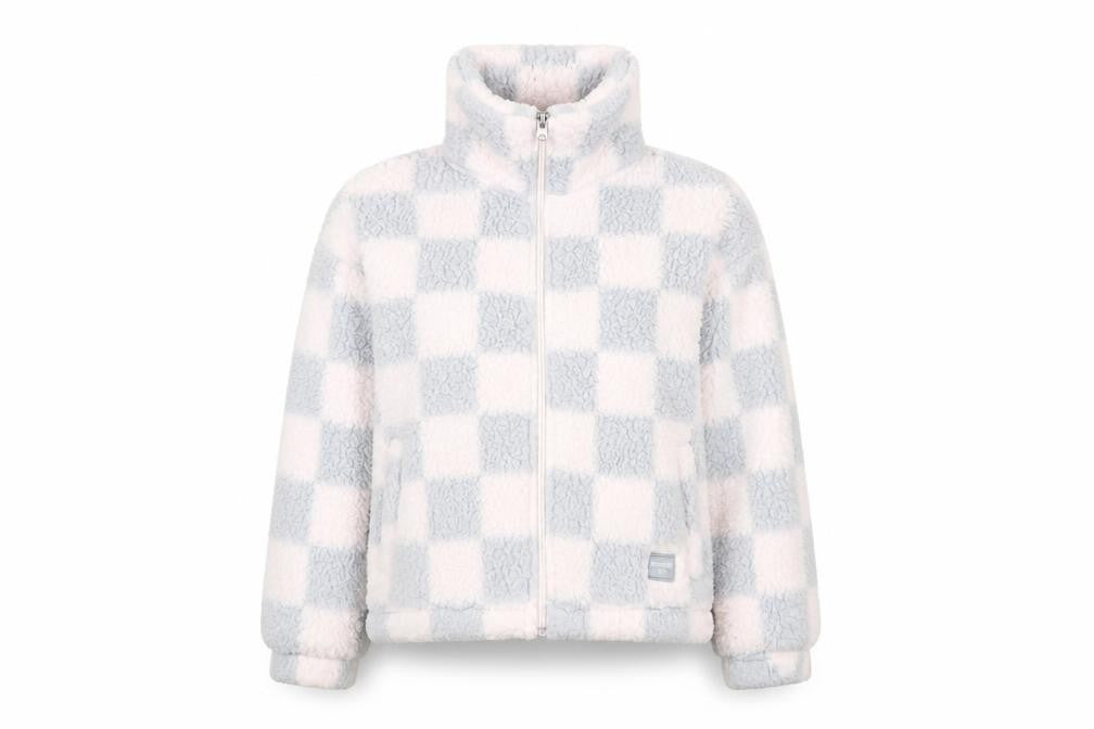 Abercrombie & Fitch Kids Girls Multicoloured Check Fleece Zip Jacket 11-12 Years