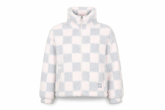 Abercrombie & Fitch Kids Girls Multicoloured Check Fleece Zip Jacket 11-12 Years