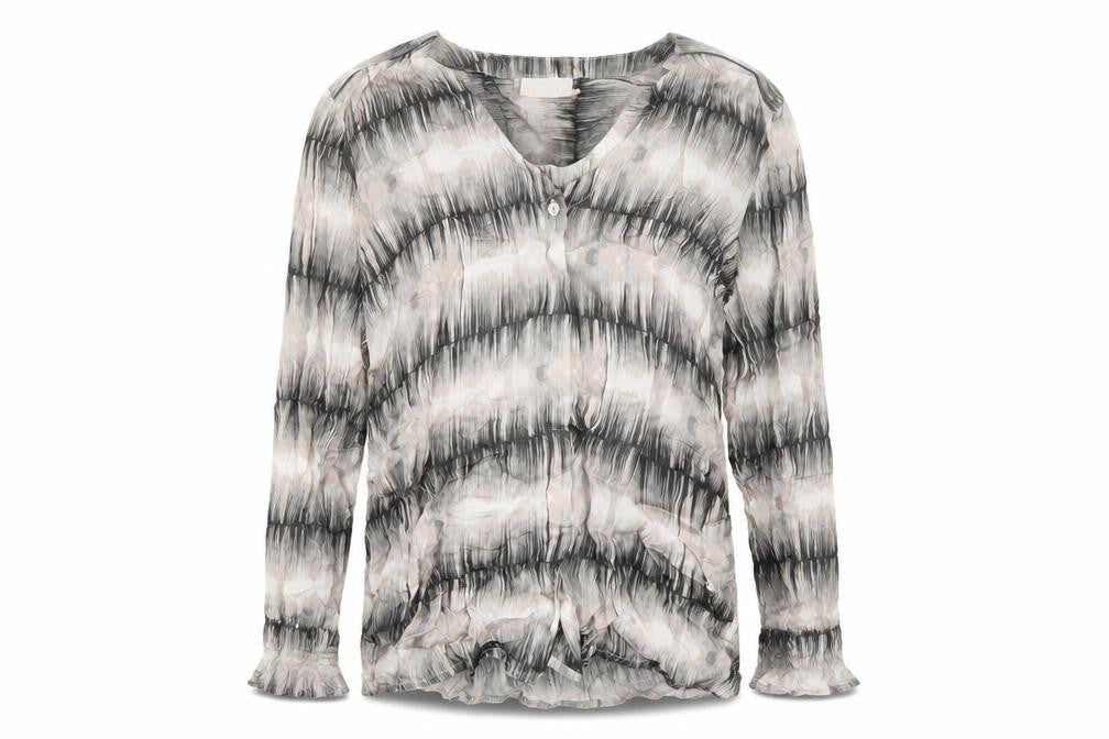 Kaffe Womens Multicoloured Long Sleeve V-Neck Adele Blouse Size 6