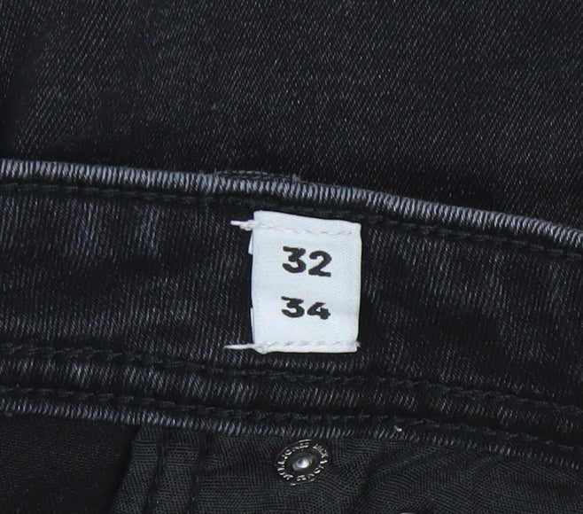 Jack & Jones Men's Black Skinny Liam Jeans Size 32W 34L