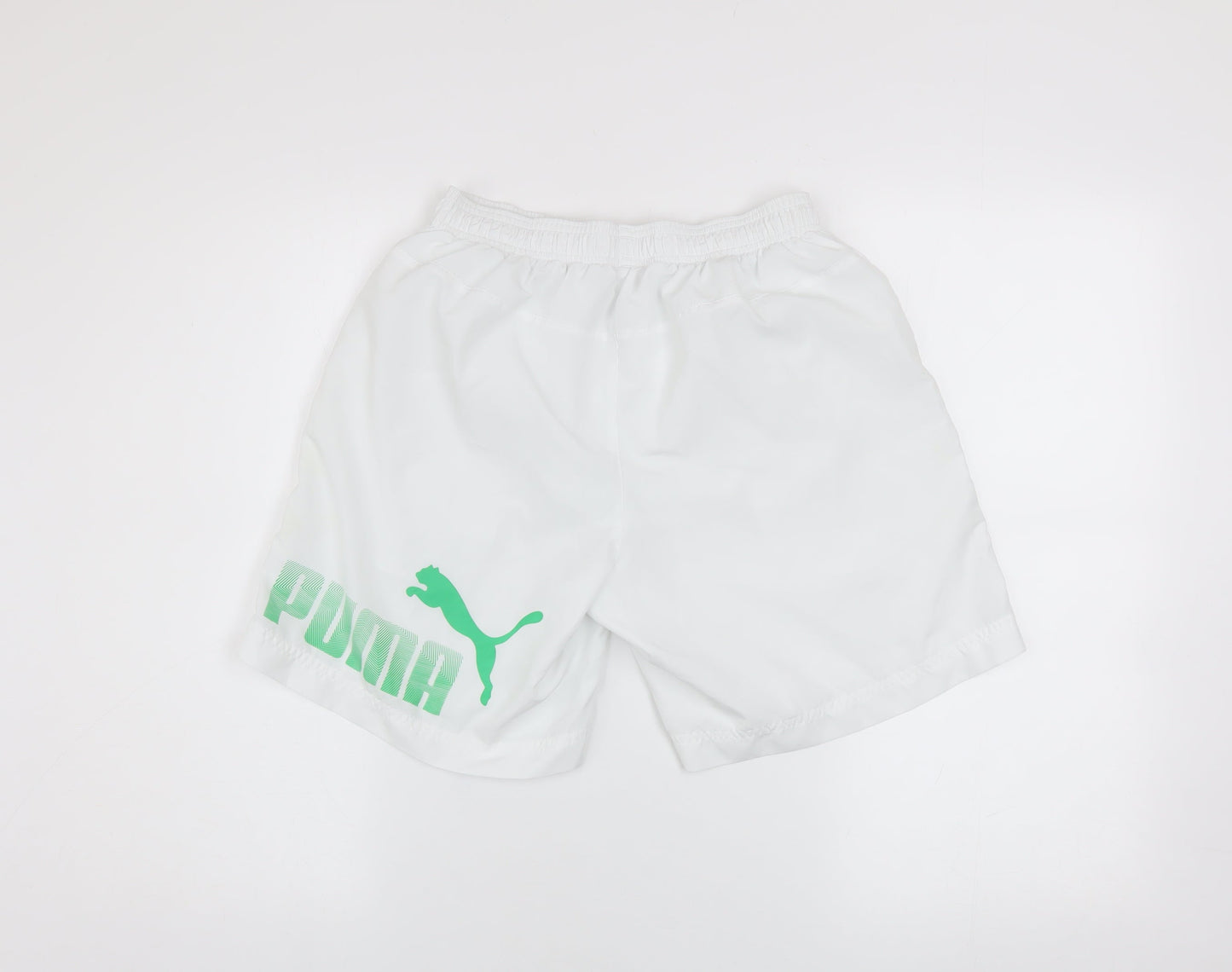 Puma Men's White Athletic Sports Shorts Size S Elastic Waist