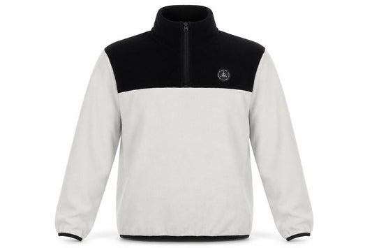 Jack & Jones Men's Beige Black Fleece 1/4 Zip Sweatshirt XL