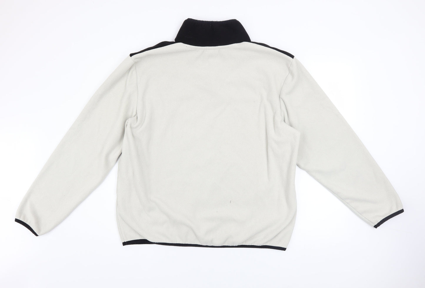 Jack & Jones Men's Beige Black Fleece 1/4 Zip Sweatshirt XL