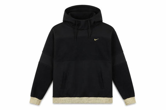 Nike Women's Black Hoodie Small Gold Trim Pullover Fleece Sweatshirt