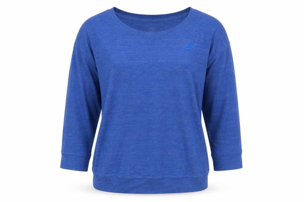 Nike Womens Blue XS Pullover Sweatshirt Crew Neck Lightweight Sportswear