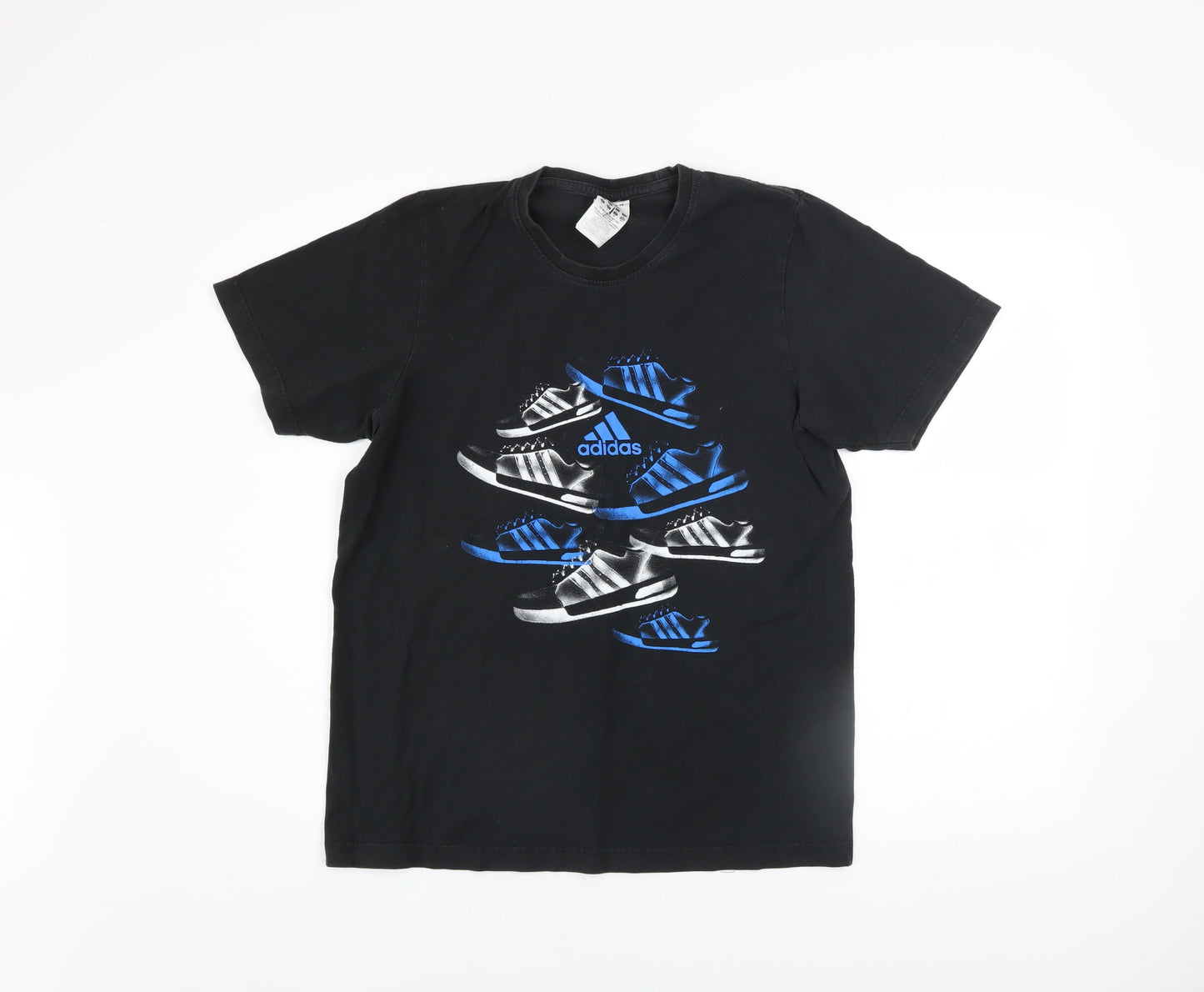 Adidas Men's Black Graphic Print Short Sleeve T-Shirt Size S