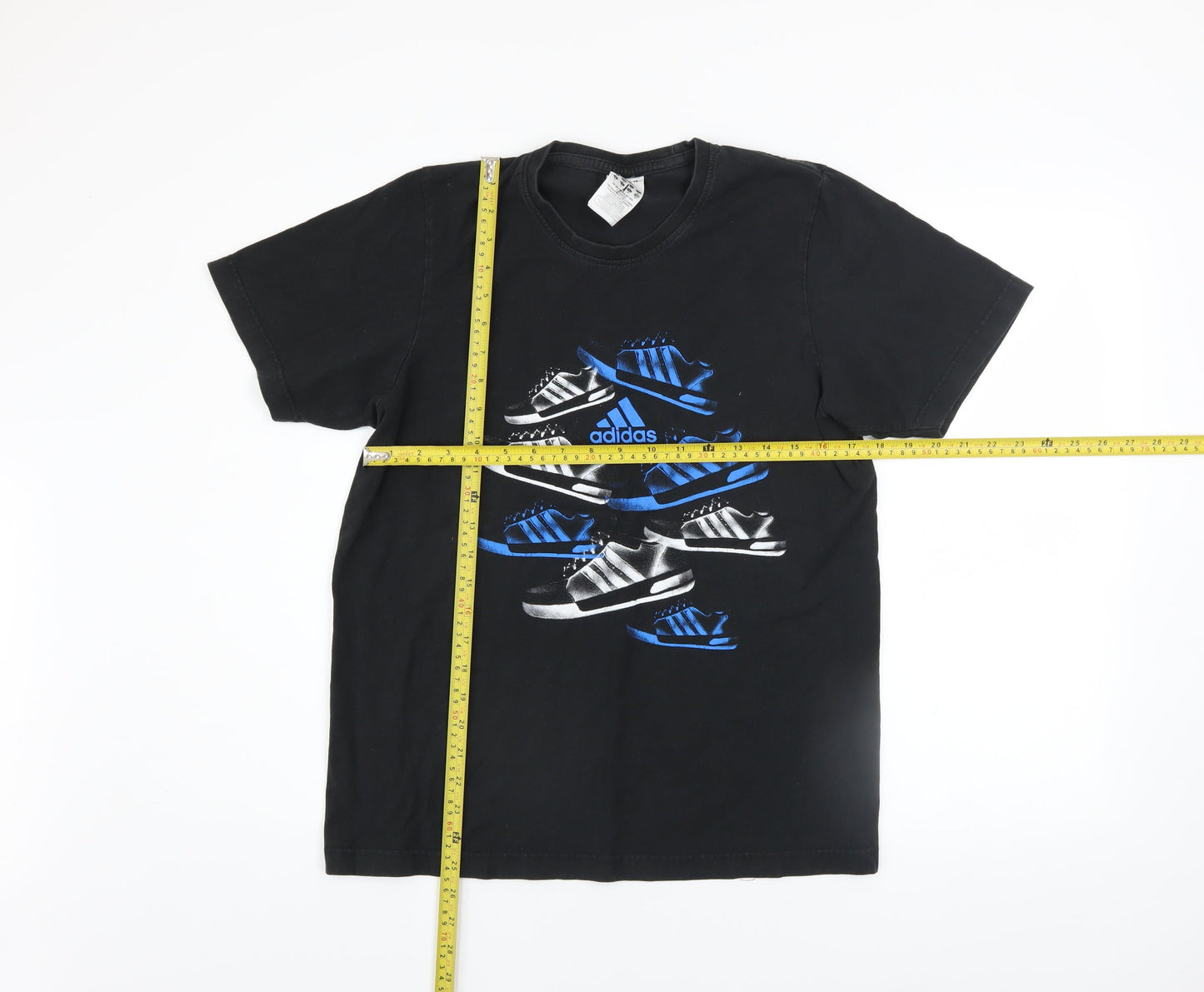Adidas Men's Black Graphic Print Short Sleeve T-Shirt Size S