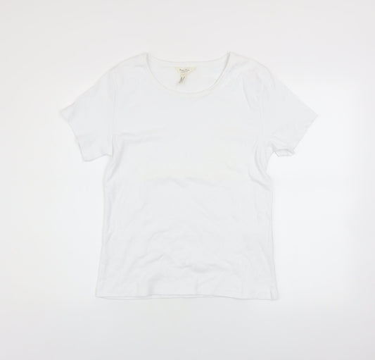 Part Two Women’s White Cotton Elastane Basic T-Shirt XL