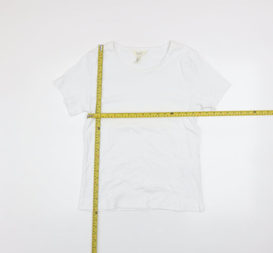 Part Two Women’s White Cotton Elastane Basic T-Shirt XL