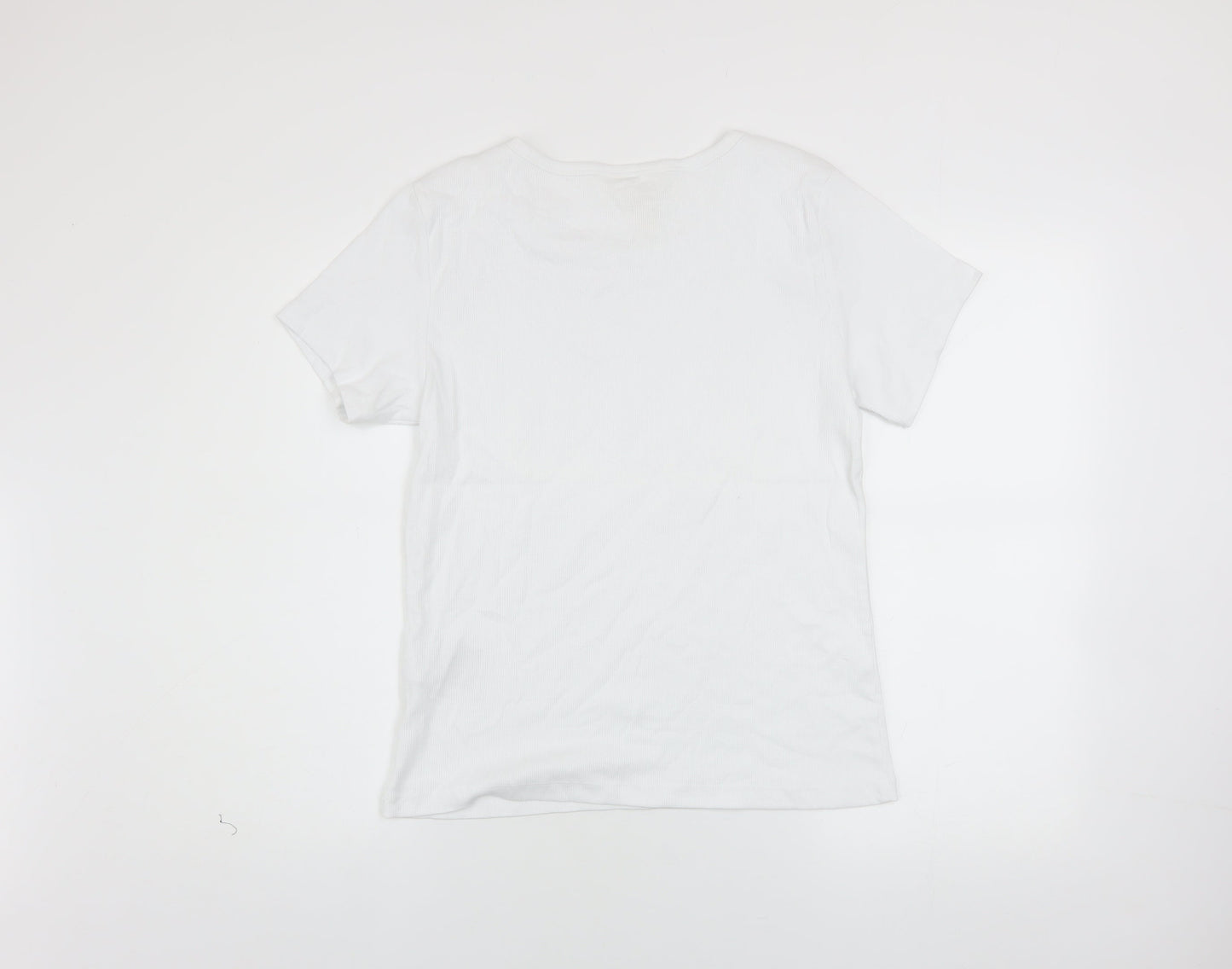 Part Two Women’s White Cotton Elastane Basic T-Shirt XL