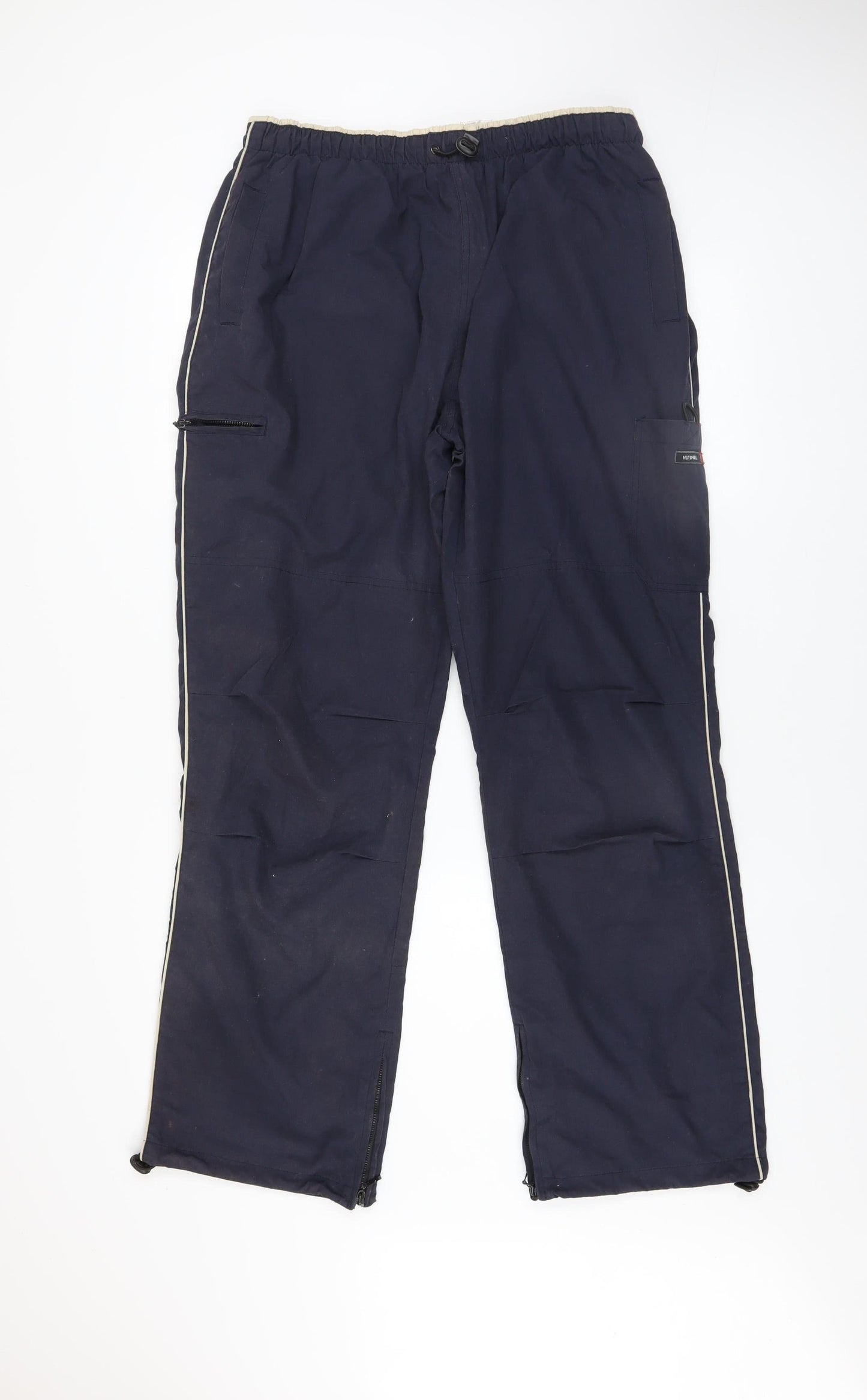 Nutshell Men’s Blue Cargo Trousers 30W 32L Polyester Cotton