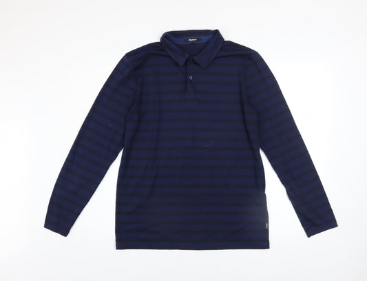 Rohan Men’s Blue Striped Long Sleeve Collared Button-Up Shirt Size S