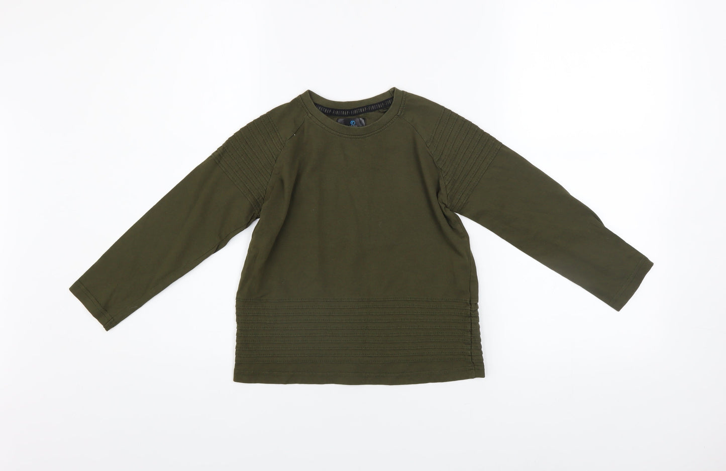 Firetrap Boys Green Long Sleeve Cotton T-Shirt 7-8 Years