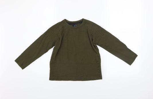 Firetrap Boys Green Long Sleeve Cotton T-Shirt 7-8 Years