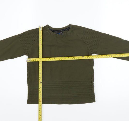 Firetrap Boys Green Long Sleeve Cotton T-Shirt 7-8 Years