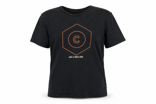 Jack & Jones Men's Black Core Graphic Print T-Shirt Size M