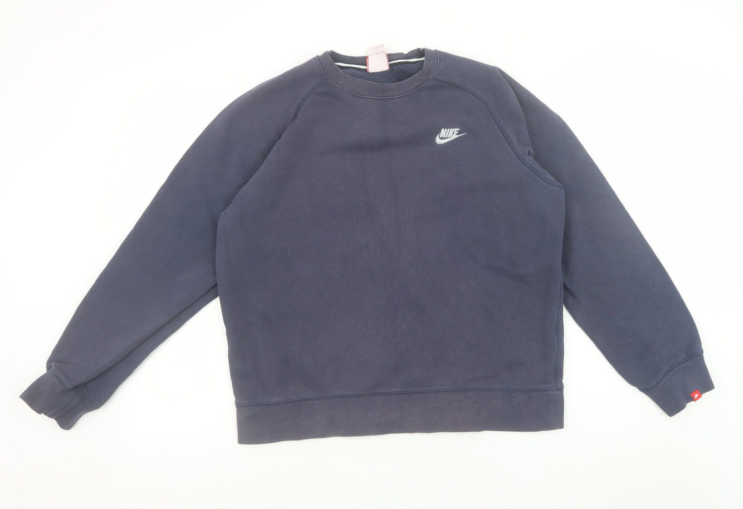 Nike Men's Blue Pullover Sweatshirt M Logo Crew Neck Sportswear