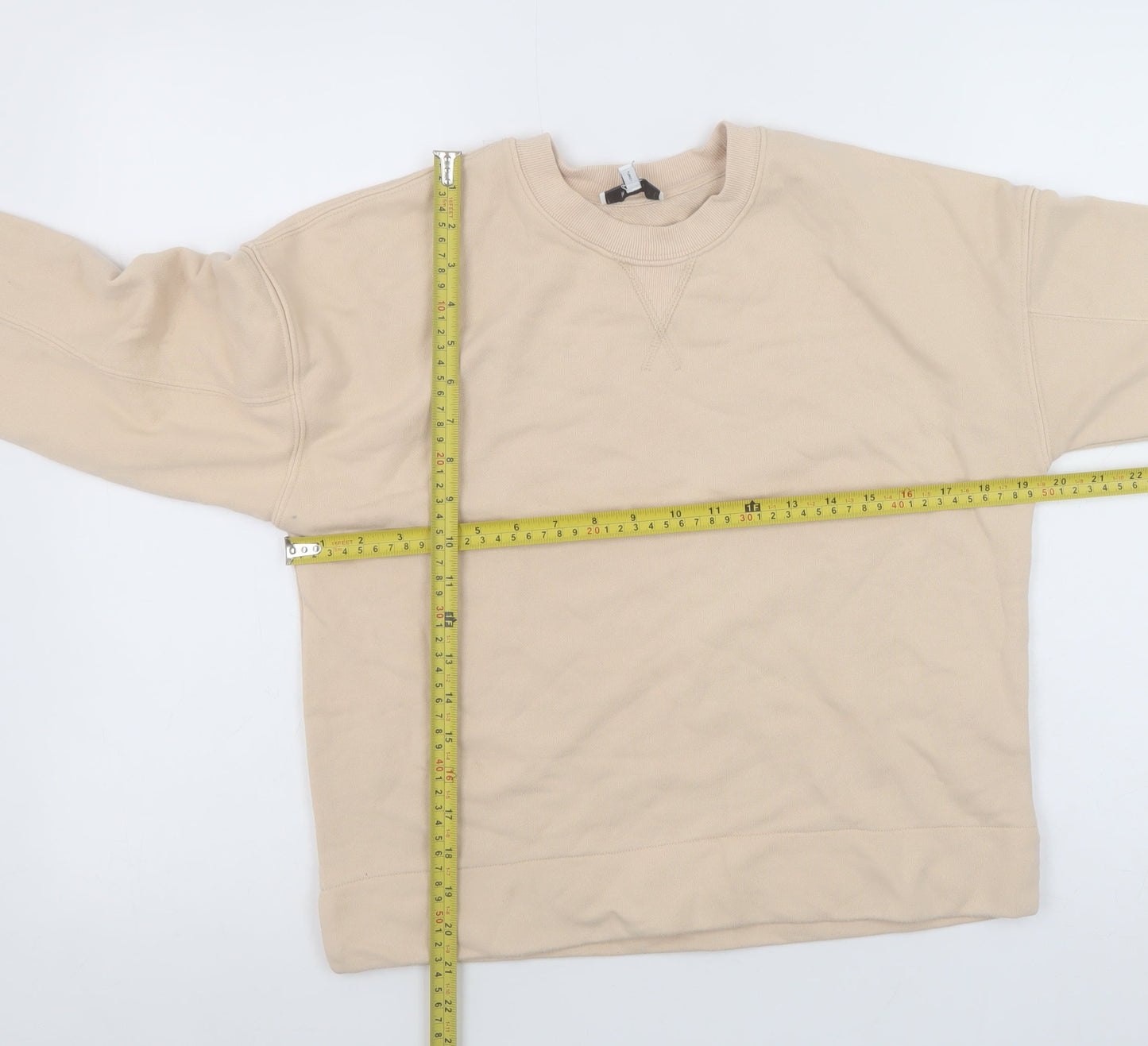 Reiss Womens Beige Cotton Blend Pullover Sweatshirt XS