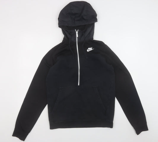 Nike Men's Black Small 1/2 Zip Hoodie Regular Fit Sportswear