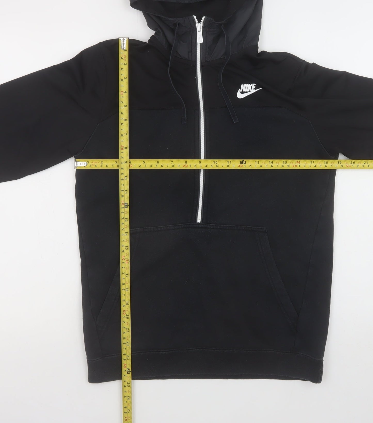 Nike Men's Black Small 1/2 Zip Hoodie Regular Fit Sportswear