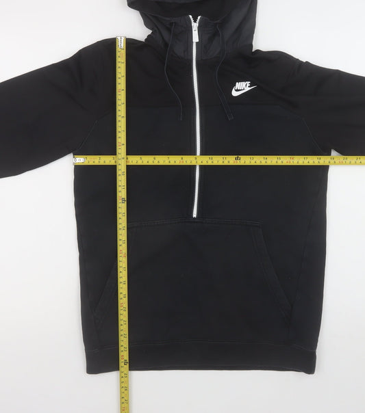 Nike Men's Black Small 1/2 Zip Hoodie Regular Fit Sportswear