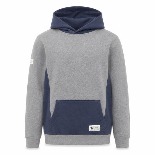 Abercrombie & Fitch Kids Boys Grey Colourblock Pullover Hoodie 13-14 Years
