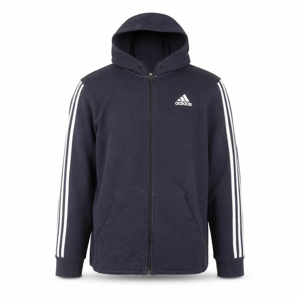 Adidas Men's Blue Hooded Full Zip Jacket Size S Sportswear