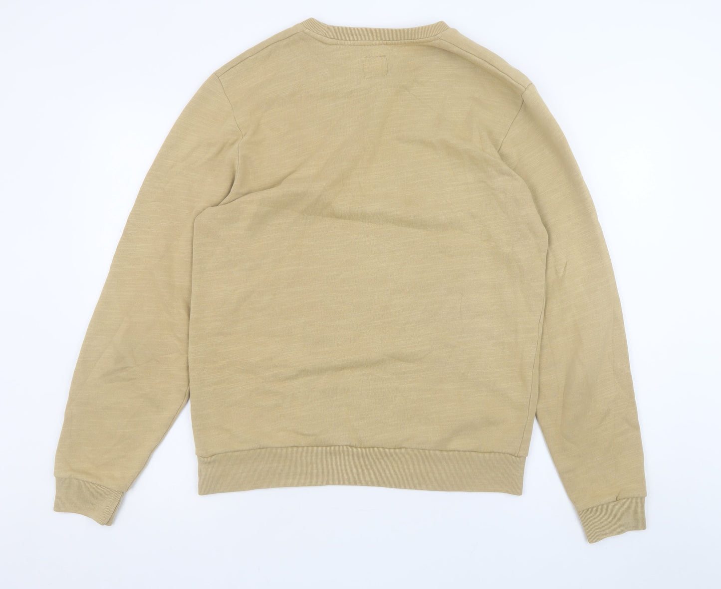 Jack Wills Men's Beige Crew Neck Logo Sweatshirt Size M