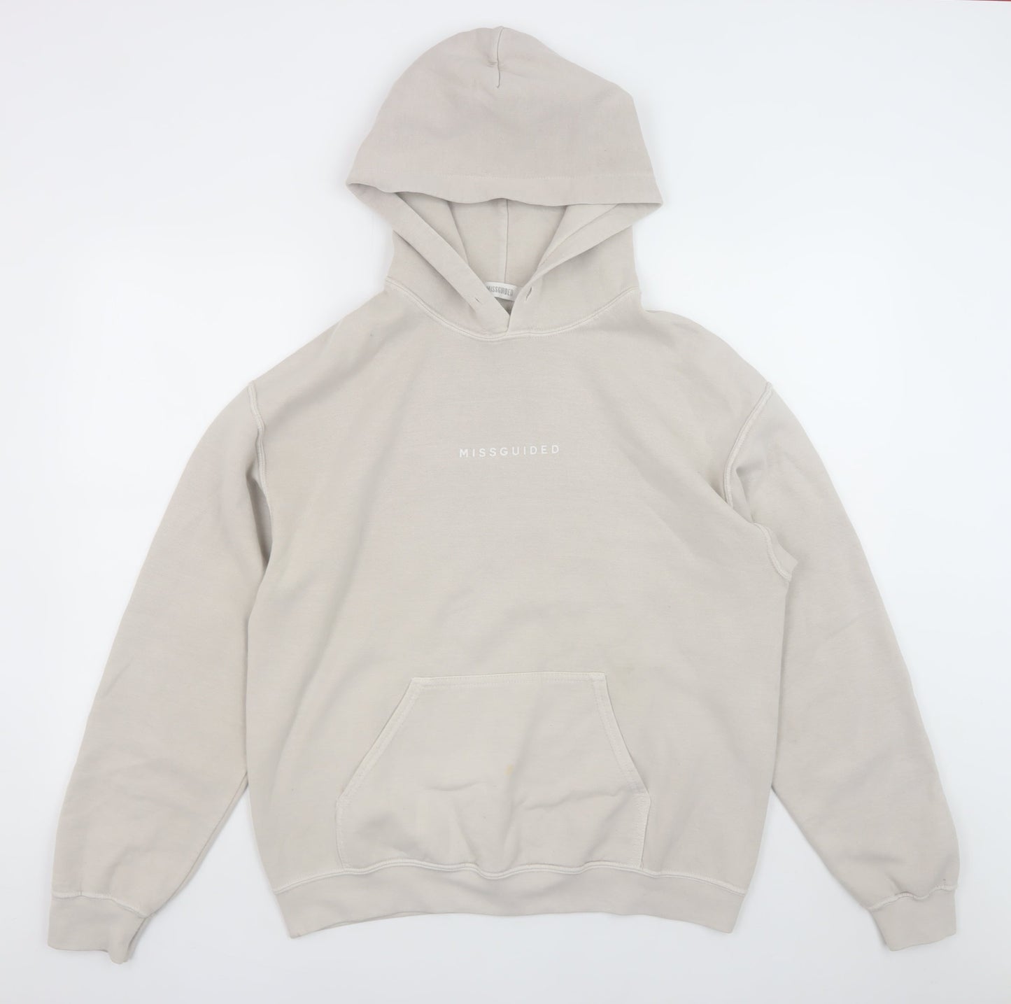 Missguided Womens Beige Small Pullover Hoodie Sweatshirt