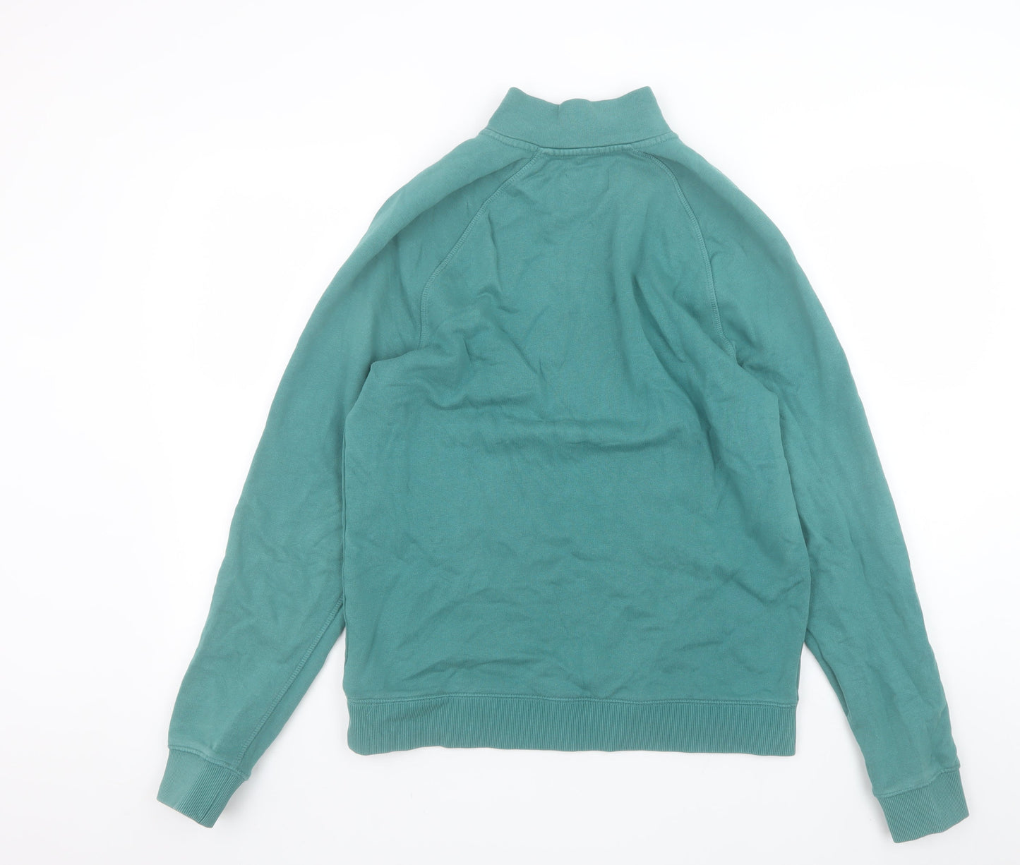 Farah Men's Green 1/4 Zip Cotton Sweatshirt Size L