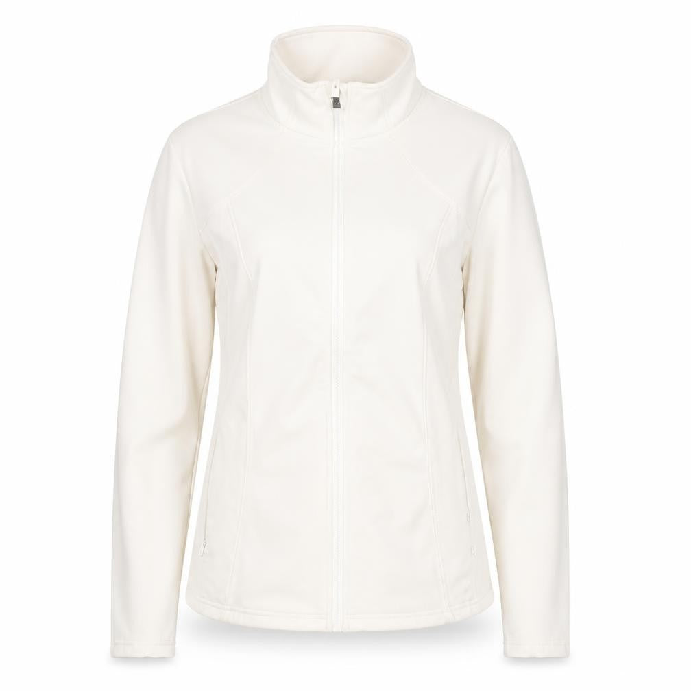 Dunnes Womens Ivory Softshell Full Zip Active Jacket Size 12