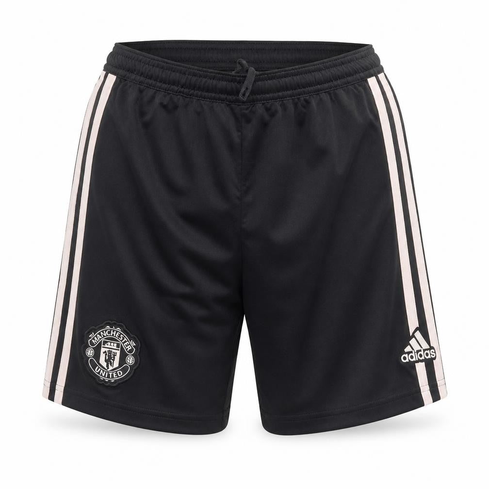 adidas Girls Black Football Shorts 11-12 Years Manchester United Activewear