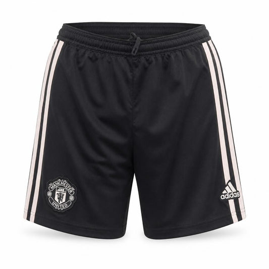 adidas Girls Black Football Shorts 11-12 Years Manchester United Activewear