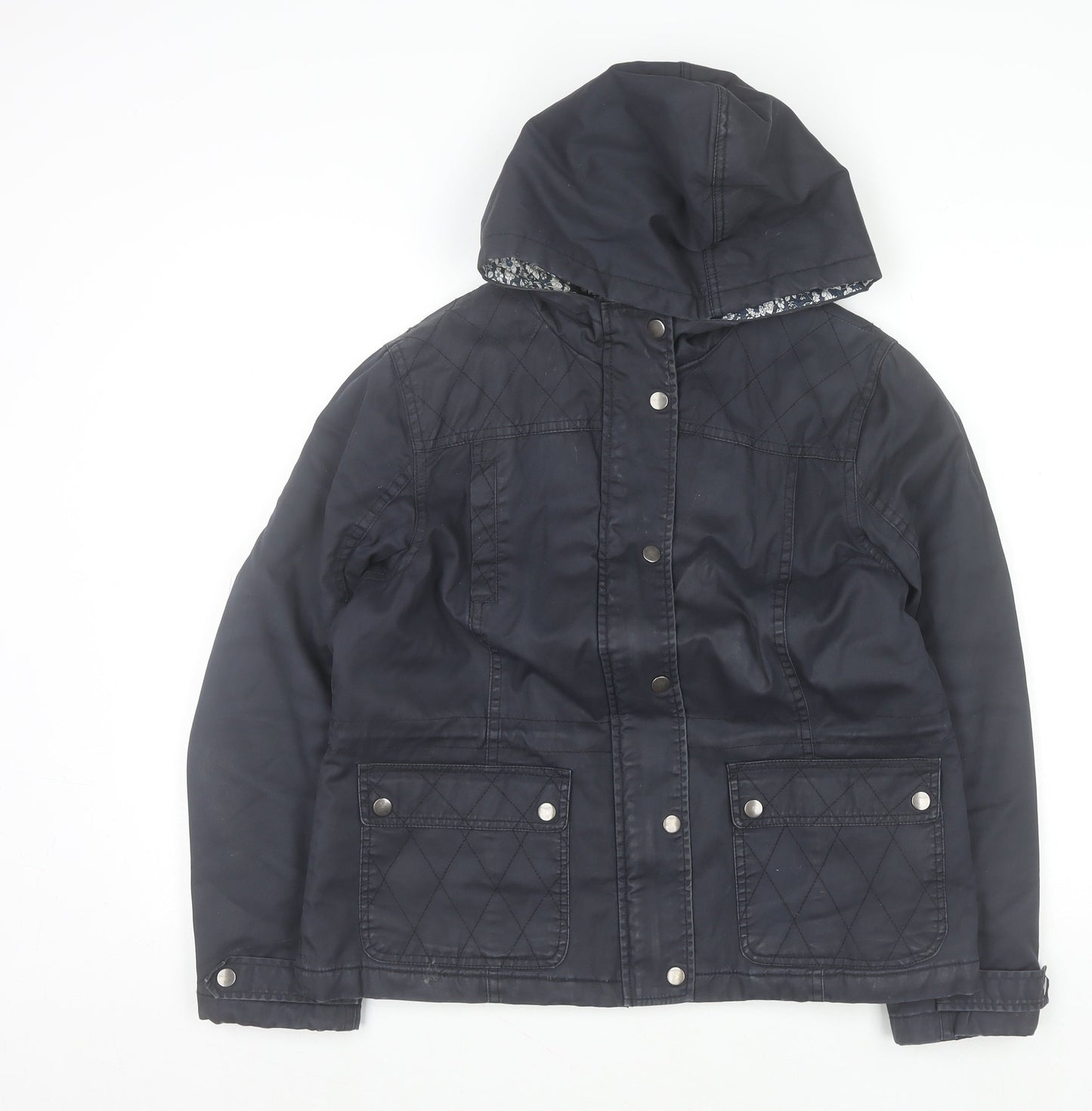 Dorothy Perkins Women's Black Quilted Hooded Jacket Size 14