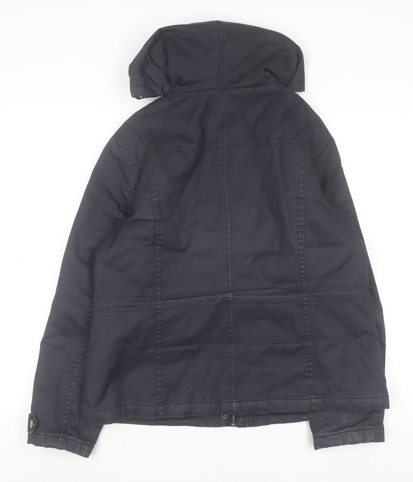 Dorothy Perkins Women's Black Quilted Hooded Jacket Size 14