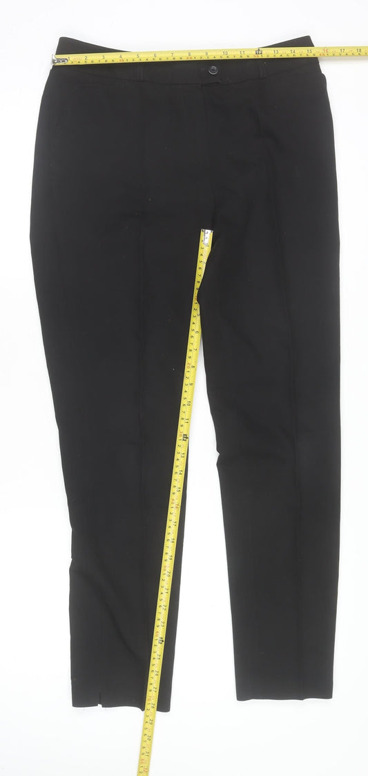Lerros Women's Black Straight Trousers Size 10 Regular Fit