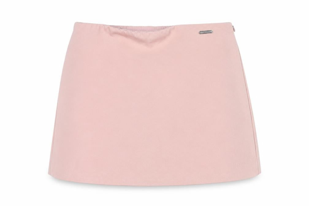 Front view of Missguided Women Pink Short Stretch Pencil Skirt, size M